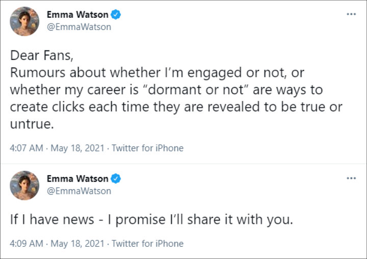 Emma Watson via Twitter