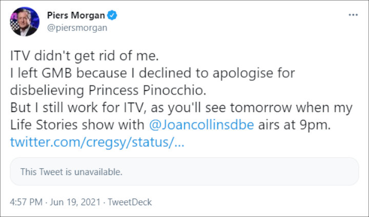 Piers Morgan via Twitter