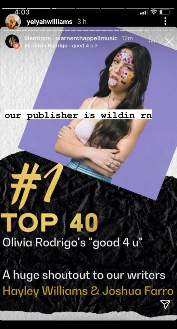 Hayley Williams and Josh Farro credited as writers of Olivia Rodrigo's Good 4 U