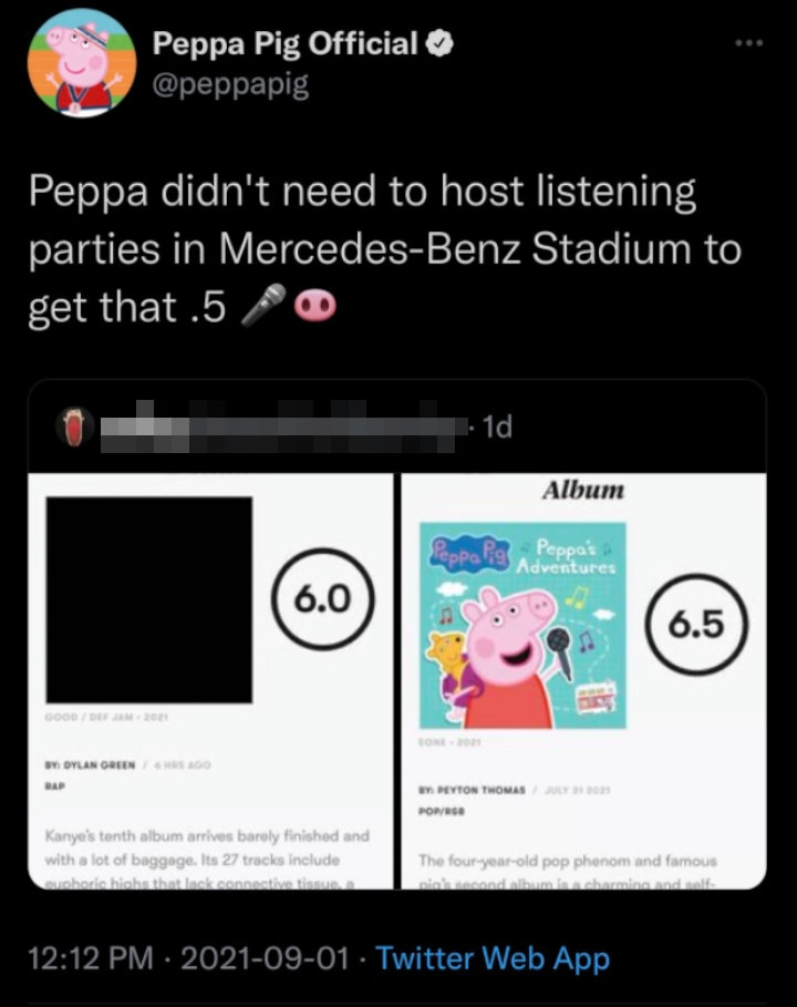  Peppa Pig's Tweet