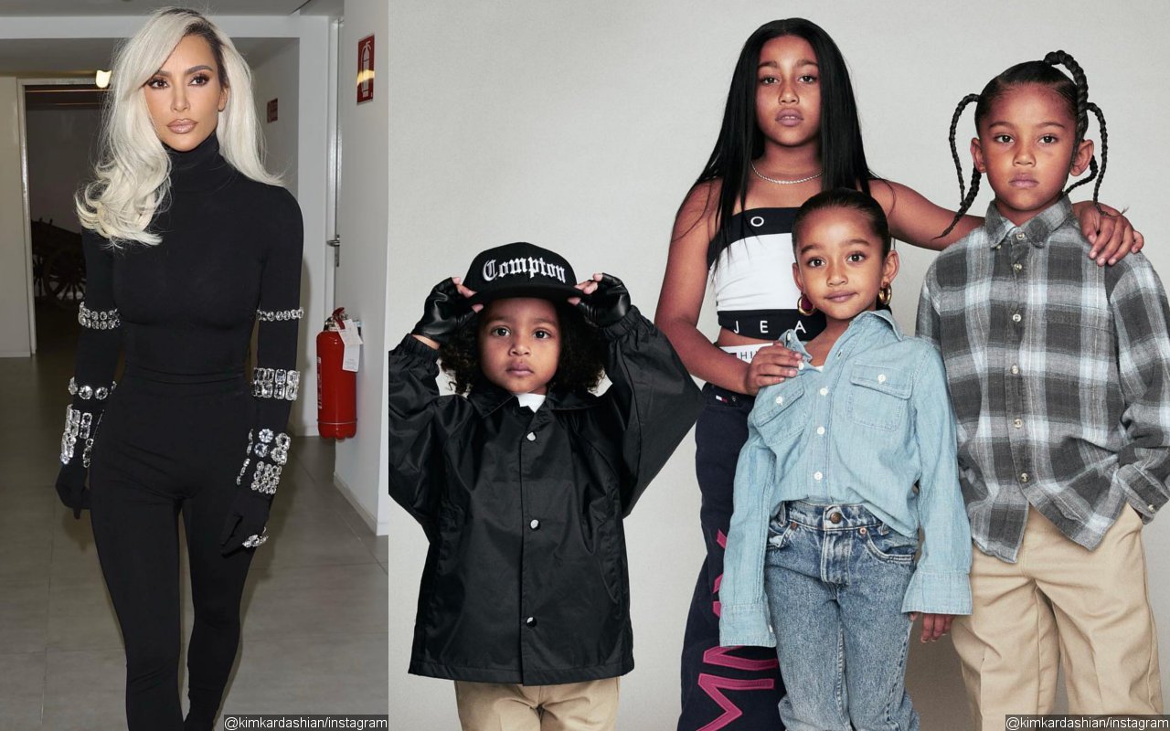 Kim Kardashian Clowned After Dressing Her Kids As '90s Music Icons For 