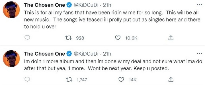 Kid Cudi promises one last album before retirement