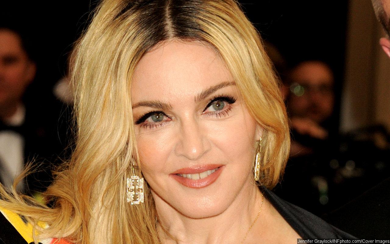 Madonna Rocks Black Lace Bustier At Miami Exhibition For Controversial