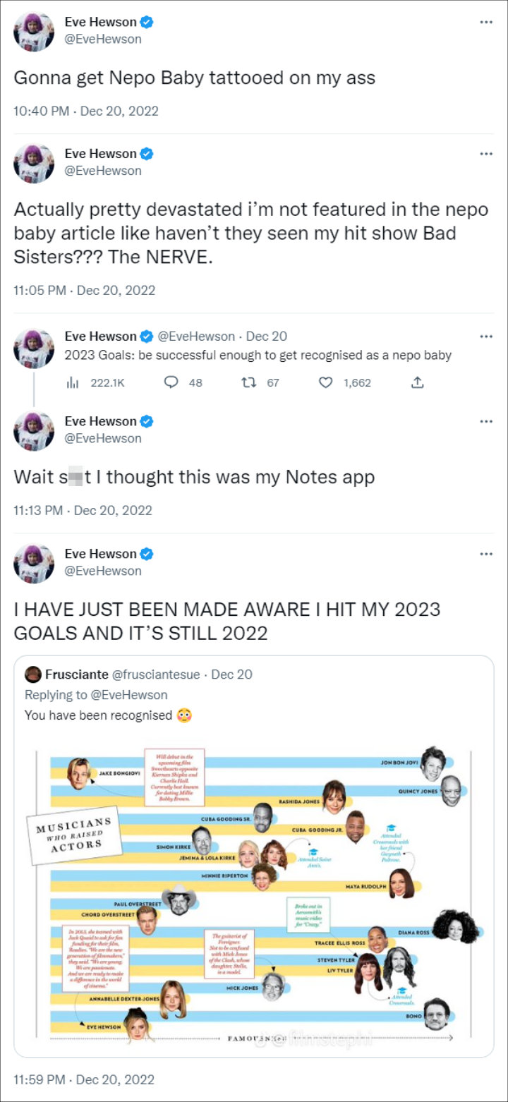 Eve Hewson's Tweets
