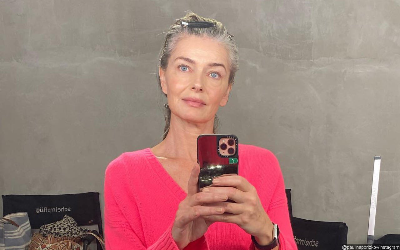 Paulina Porizkova Covers Bare Breasts With Hands In Embracing Social