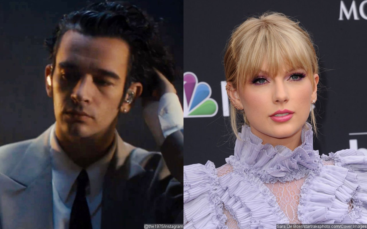 Matty Healy Puts Protective Arm Around Taylor Swift When Leaving Recording  Studio Together