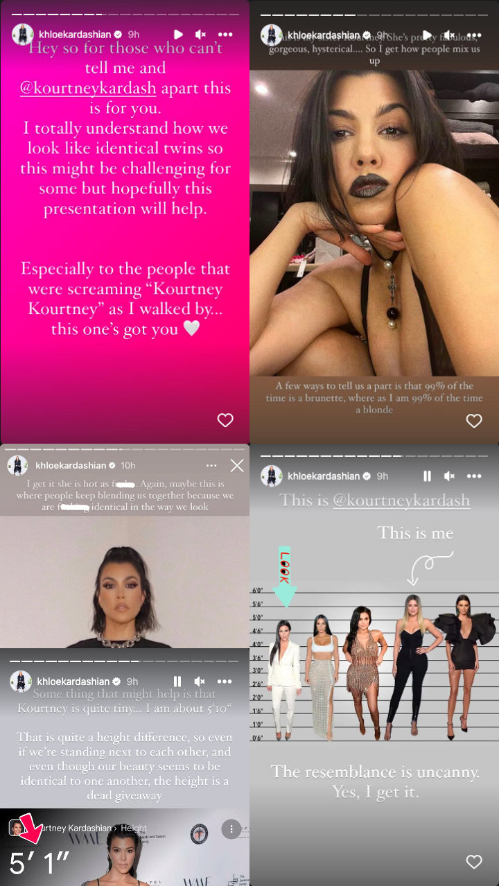 Khloe Kardashian's Instagram Stories