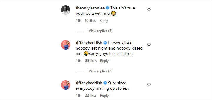 Tiffany Haddish Denies Kissing Dale Moss