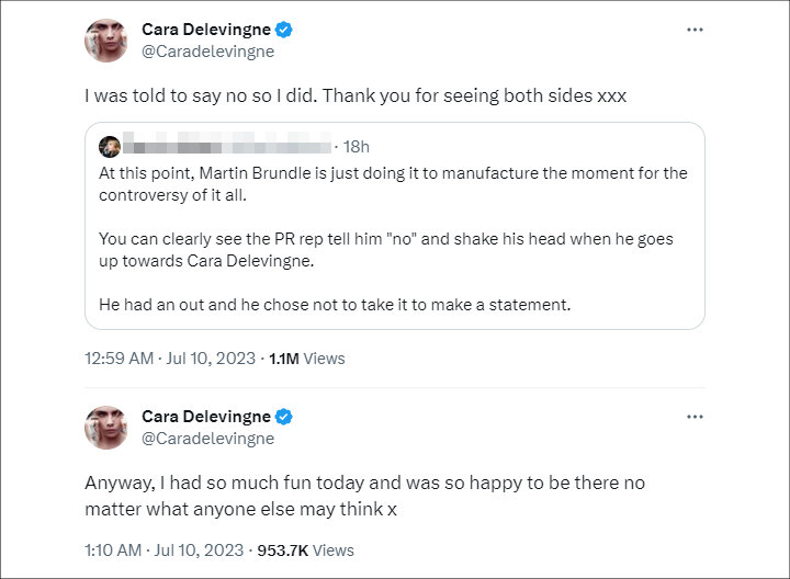 Cara Delevingne's tweets