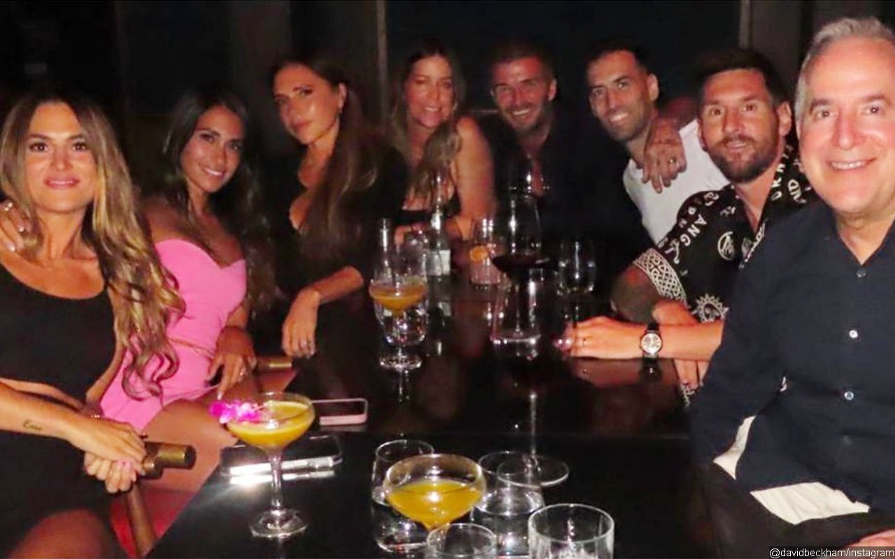 David and Victoria Beckham Hang Out With Lionel Messi and Sergio Busquets at Miami Steakhouse