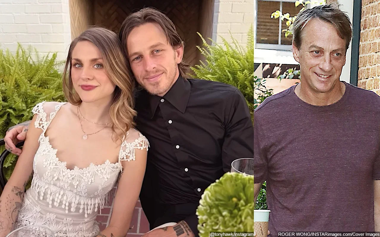 Frances Bean Cobain And Riley Hawk All Smiles In First Wedding Photo Posted By Tony Hawk
