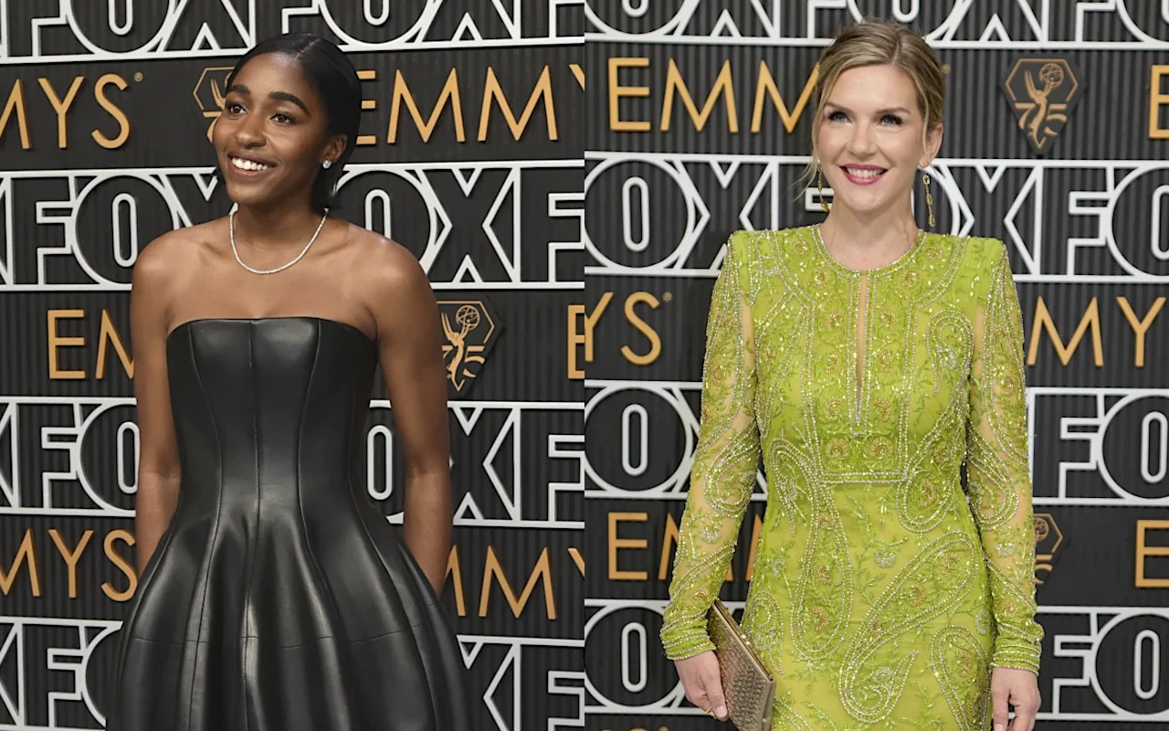 Emmys 2024: 'The Bear' Star Ayo Edebiri Helps Fix Rhea Seehorn's Red Carpet Look