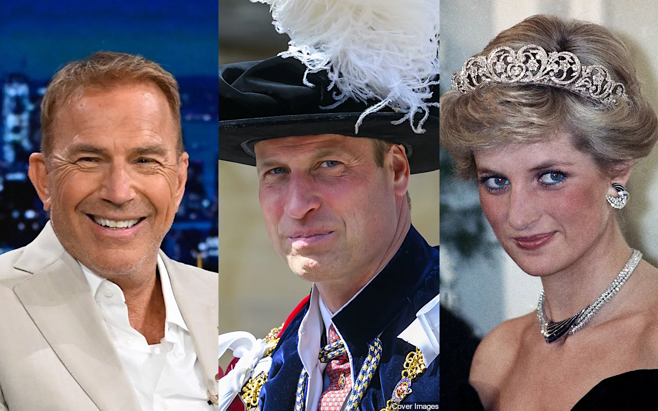 Kevin Costner Claims Prince William Told Him Princess Diana's Admiration for Him