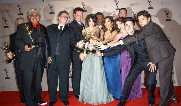 Selena Gomez, David Henrie, Jake T. Austin, Maria Canals Barrera, Jennifer Stone<br>61st Annual Primetime Creative Arts Emmy Awards - Press Room