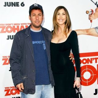 Adam Sandler, Jackie Titone in "You Don't Mess With The Zohan" World Premiere - Arrivals