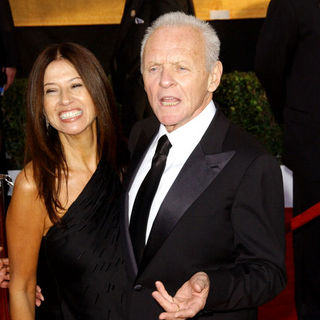 Anthony Hopkins, Stella Arroyave in 15th Annual Screen Actors Guild Awards - Arrivals