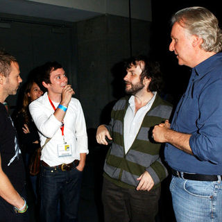 Dominic Monaghan, Peter Jackson, Elijah Wood, James Cameron in 2009 Comic Con International - Day 2
