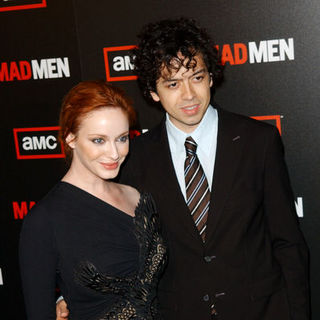 Christina Hendricks, Geoffrey Arend in "Mad Men" Season Three Los Angeles Premiere - Arrivals