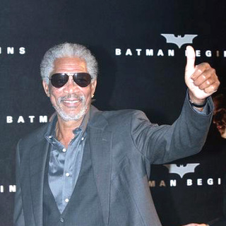 Morgan Freeman in Batman Begins Italian Premiere at the Cinema Moderno