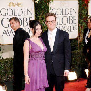 Seth Rogen, Lauren Miller in 66th Annual Golden Globes - Arrivals