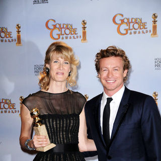Laura Dern, Simon Baker in 66th Annual Golden Globes - Press Room