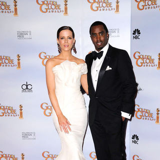 Kate Beckinsale, P. Diddy in 66th Annual Golden Globes - Press Room
