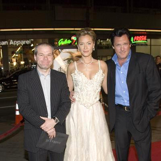 Uwe Boll, Kristanna Loken, Michael Madsen in Bloodrayne Los Angeles Premiere