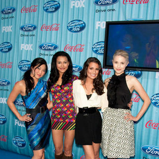 Dianna Agron, Jenna Ushkowitz, Naya Rivera, Lea Michele in American Idol Top 13 Party - Arrivals