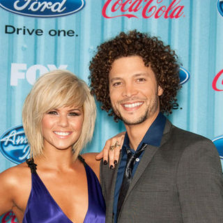 Justin Guarini, Kimberly Caldwell in American Idol Top 13 Party - Arrivals