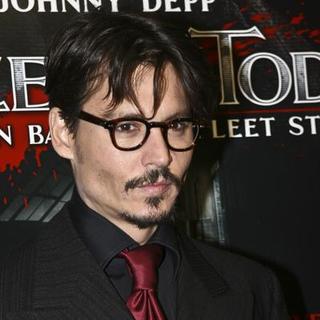 Johnny Depp in "Sweeney Todd: The Demon Barber of Fleet Street" New York Premiere - Inside Arrivals