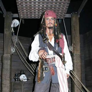 Johnny Depp Wax Figure of Captain Jack Sparrow from Pirates Of The Caribbean: Dead Man's Chest