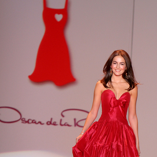 Camilla Belle in Mercedes-Benz Fashion Week Fall 2007 - Heart Truth Red Dress - Runway