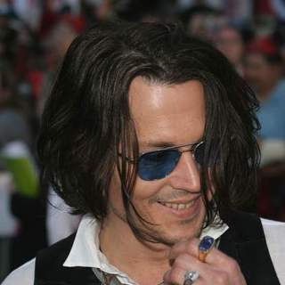 Johnny Depp in PIRATES OF THE CARIBBEAN: AT WORLD'S END World Premiere