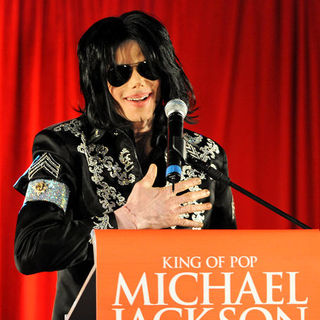 Michael Jackson in King of Pop Michael Jackson "This Is It!" 10 Show Concert Tour Press Conference