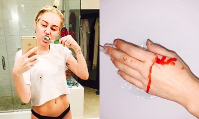 Miley Cyrus Poses in Undies, Shares Photo of Her Bloody Hand