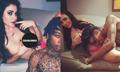 Wiz Khalifa Cozies Up to Topless Model Carla Howe in New Photos