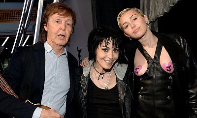 Miley Cyrus Poses in Pasties With Joan Jett and Paul McCartney at Rock and Roll Hall of Fame