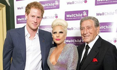 Lady GaGa Meets Prince Harry in Revealing Dress