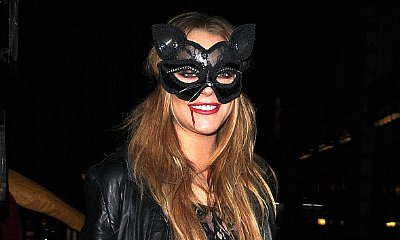 lindsay lohan dresses up as sexy cat at halloween party lindsay lohan dresses up as sexy cat at