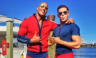 The Rock Shares 'Baywatch' First On-Set Photo With Zac Efron