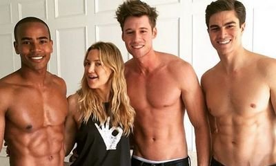 Kate Hudson Surrounded by Shirtless Hunks on Her 37th Birthday