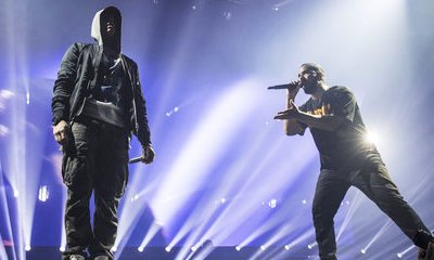 Drake and Eminem Share Stage in Detroit, but Not for Rap Battle. Watch Their Performance