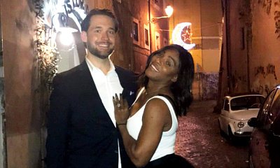 Serena Williams Shows Off Her Insanely Huge Engagement Ring in Photo With Fiance