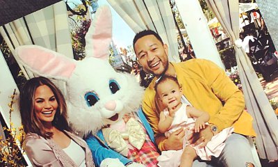 Chrissy Teigen Takes Daughter Luna to Meet the Easter Bunny - See the Cute Pic