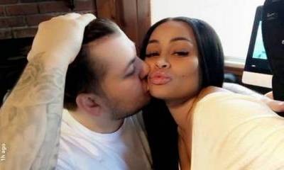 Rob Kardashian Cuddling and Kissing Blac Chyna on Snapchat