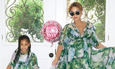 Pregnant Beyonce and Daughter Blue Ivy Celebrating Mother's Day in Matching Dresses Is Just Too Cute