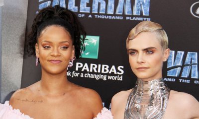 Rihanna and Cara Delevingne Go Braless at 'Valerian' Paris Premiere