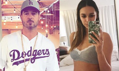 Robin Thicke's Pregnant Girlfriend Flaunts Her 31-Week Baby Bump in Skimpy Lingerie