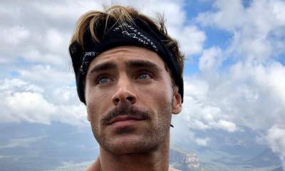 Zac Efron Spends Christmas by Hiking Shirtless