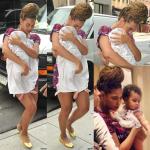 Beyonce Knowles Gives Good Look at Baby Blue Ivy's Face